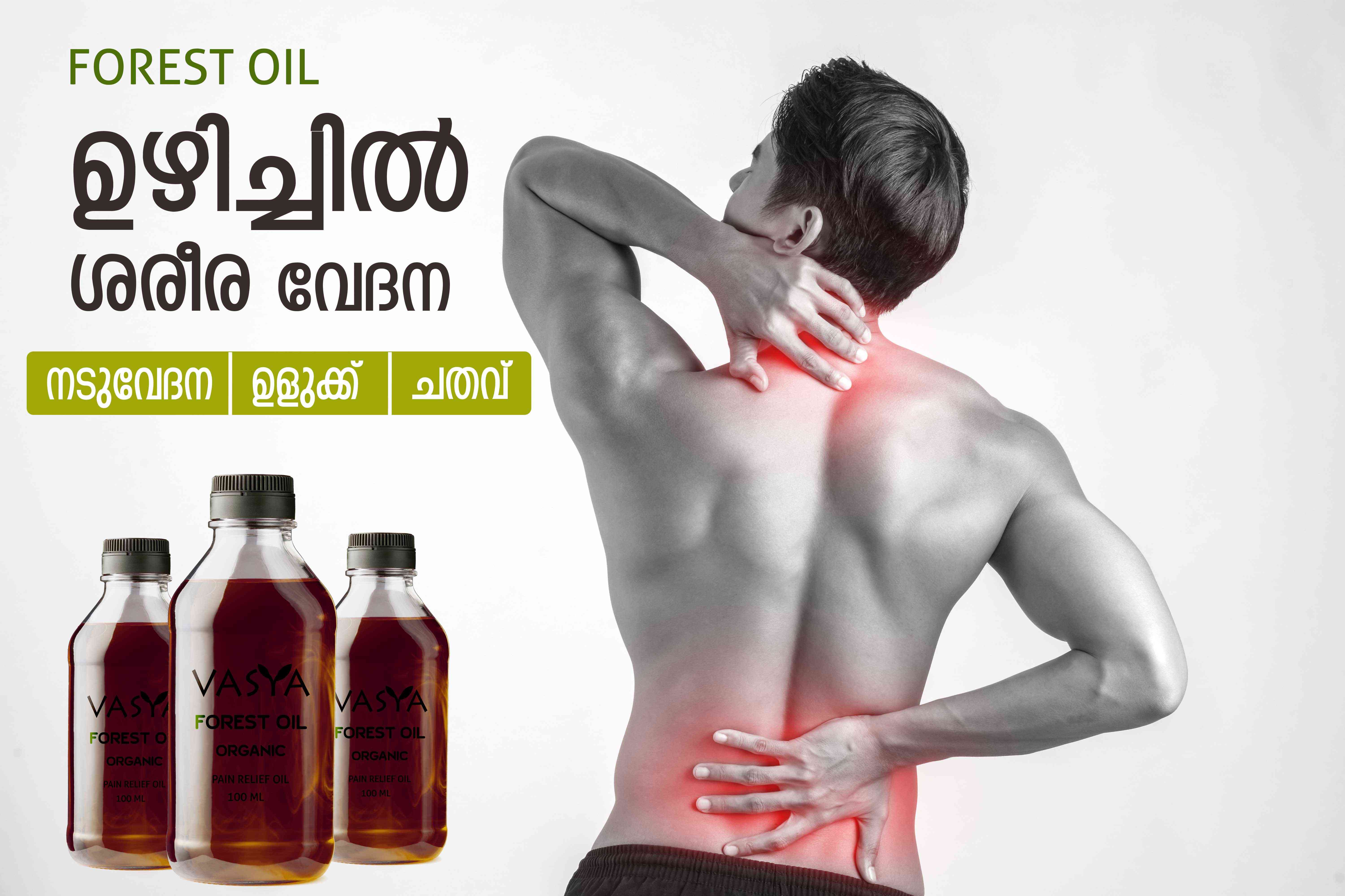Forest Oil/ Kattu Thailam 100 ml - BEST MASSAGE AND PAIN RELIEF OIL  Wayanad / Vasya Herbals (Forest Oil)